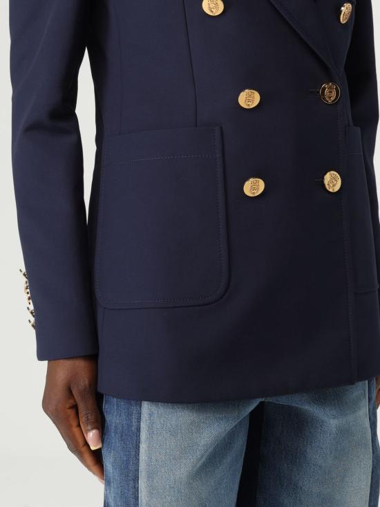 25FW 구찌 더블 브레스트 코튼 자켓 818203Z7AJZ 4264 Blue - GUCCI