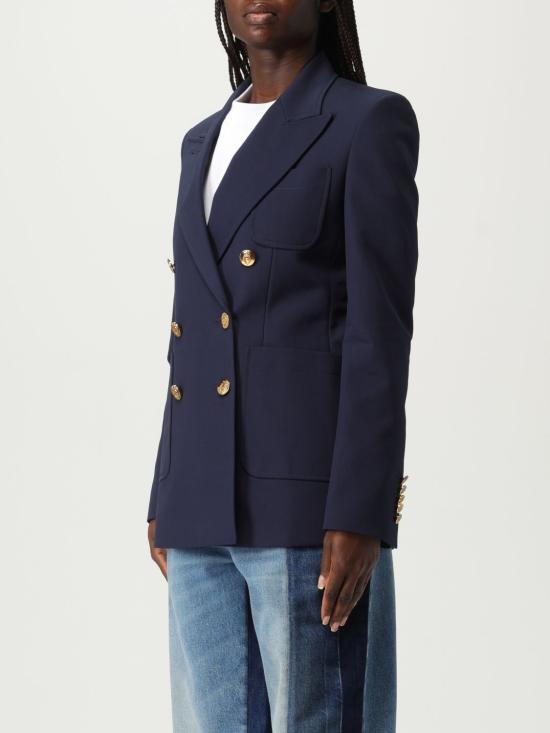 25FW 구찌 더블 브레스트 코튼 자켓 818203Z7AJZ 4264 Blue - GUCCI