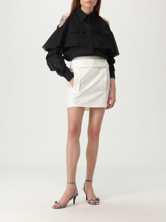 25SS 알베르타 페레티 숏 스커트 01181624 0002 White - ALBERTA FERRETTI