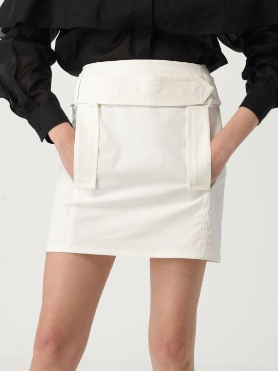 25SS 알베르타 페레티 숏 스커트 01181624 0002 White - ALBERTA FERRETTI
