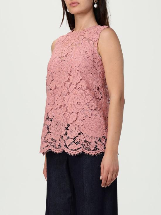 25FW 돌체앤가바나 민소매 티셔츠 F73G9THLM7L F0473 Pink - DOLCE & GABBANA