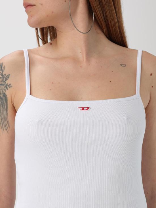 25FW 디젤 민소매 티셔츠 A051070EJAI 100 White - DIESEL