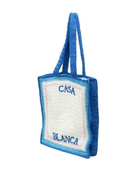 25SS 카사블랑카 토트백 APS25BAG12101 Blue - CASABLANCA