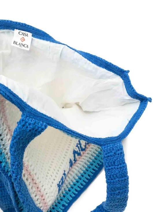 25SS 카사블랑카 토트백 APS25BAG12101 Blue - CASABLANCA