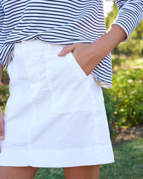  프랭크 앤 에일린 숏 스커트 프랭크 & 아일린 제임슨 스커트 화이트 - FRANK & EILEEN