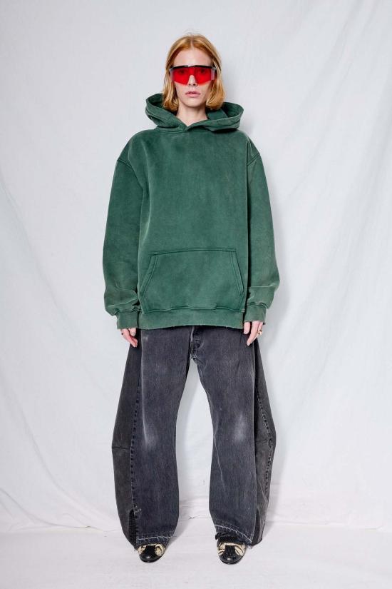  어셈블리 뉴욕 어셈블리 페이디드 그린 후드 티셔츠 - ASSEMBLY NEW YORK