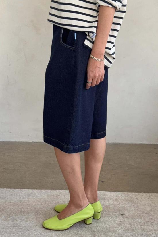  르 본 숍 데님 숏팬츠 Le Bon Shoppe Liam 버뮤다 쇼트 로우 데님 - Le Bon Shoppe