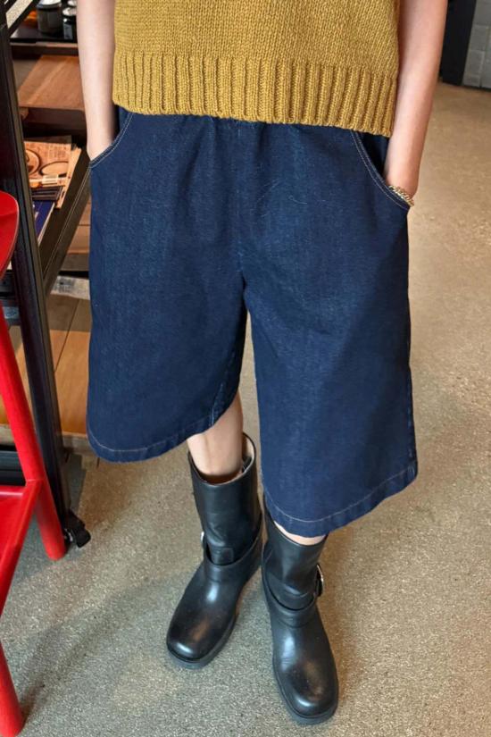  르 본 숍 데님 숏팬츠 Le Bon Shoppe Liam 버뮤다 쇼트 로우 데님 - Le Bon Shoppe