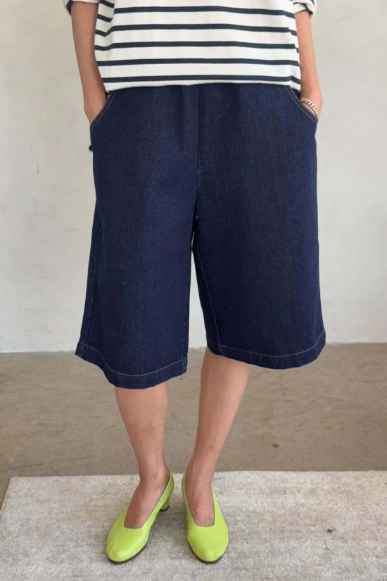  르 본 숍 데님 숏팬츠 Le Bon Shoppe Liam 버뮤다 쇼트 로우 데님 - Le Bon Shoppe