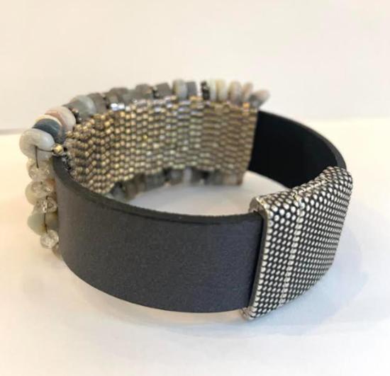  Martell 팔찌 마르텔 라브라도라이트 오팔 S/S 가죽 - OTHER BRANDS