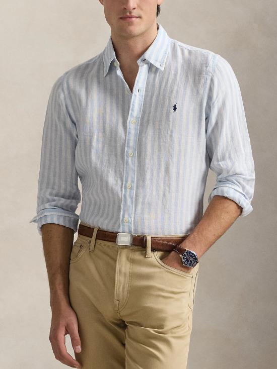 25SS 폴로 랄프로렌 긴팔 셔츠 710969636 003 BLUE WHITE - POLO RALPH LAUREN