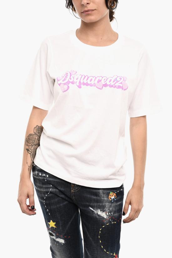  디스퀘어드2 반팔 티셔츠 S72GD0519 S24668 100 White