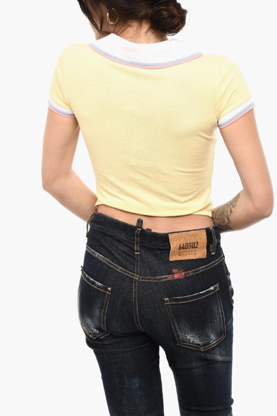 디스퀘어드2 반팔 티셔츠 S72NC1076 S22743 169 Yellow - DSQUARED2