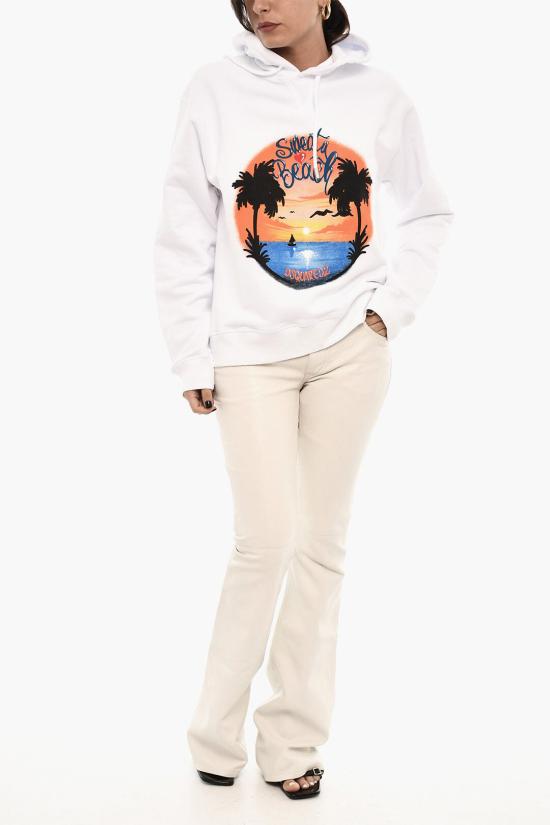  디스퀘어드2 후드 티셔츠 S72GU0450 S25551 100 White - DSQUARED2