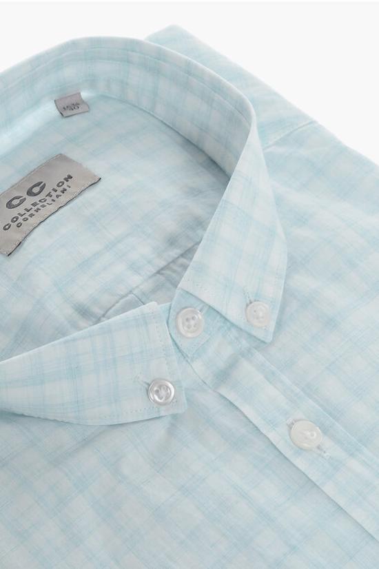  꼬르넬리아니 반팔 셔츠 83IX52 9161509 003 Light blue - CORNELIANI