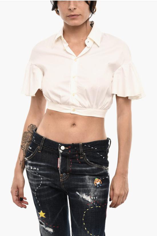  디스퀘어드2 블라우스 S75DL0830 S44131 100 White