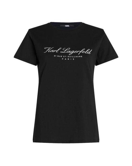 25FW 칼라거펠트 반팔 티셔츠 231W1701 999 Black NERO