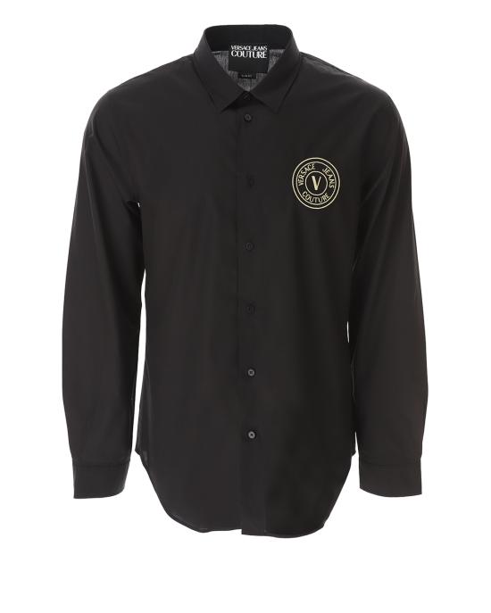 25FW 베르사체 긴팔 셔츠 76GALYS2 76UP201 G89 Black Gold NERO ORO