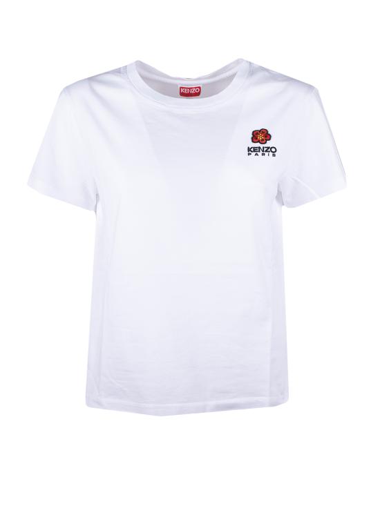 26SS 겐조 보케 플라워 크레스트 티셔츠 FC62TS0124SO 01 white BIANCO