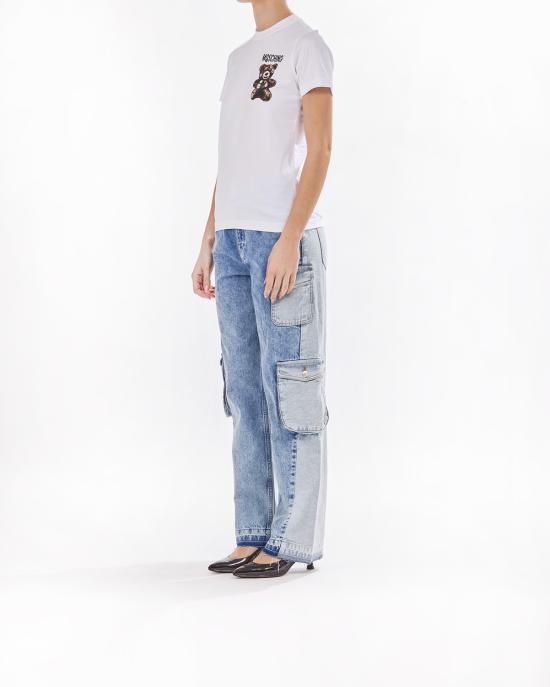  모스키노 반팔 티셔츠 251D 0709 0441 1001 BIANCO - MOSCHINO