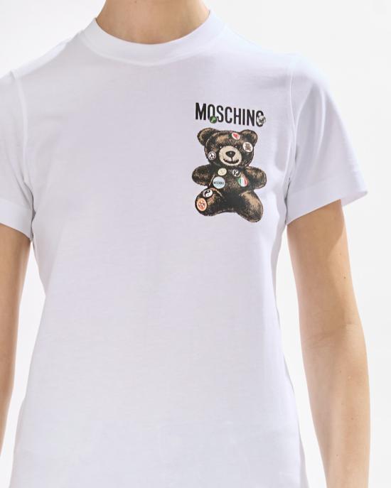 25SS 모스키노 반팔 티셔츠 251D 0709 0441 1001 BIANCO - MOSCHINO