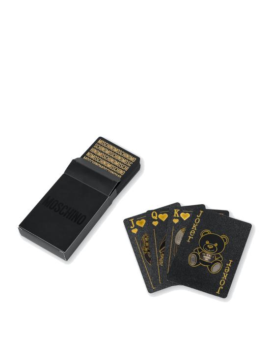 25FW 모스키노 가죽소품 7704 8304 A1555 NERO ORO - MOSCHINO