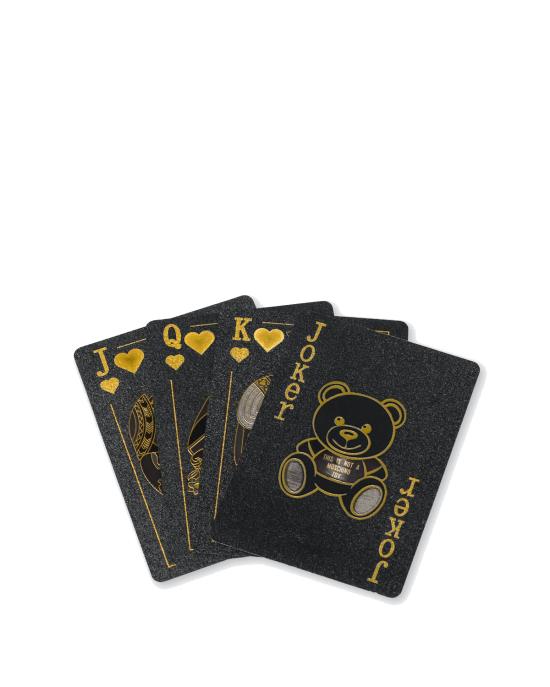 25FW 모스키노 가죽소품 7704 8304 A1555 NERO ORO - MOSCHINO