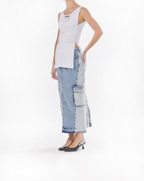 25SS 모스키노 민소매 티셔츠 251D 1206 0445 1001 BIANCO - MOSCHINO