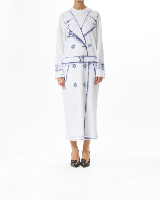 25SS 모스키노 롱 원피스 251D 0462 0442 3001 BIANCO MULTI - MOSCHINO