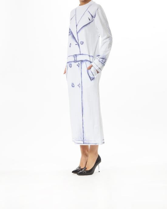 25SS 모스키노 롱 원피스 251D 0462 0442 3001 BIANCO MULTI - MOSCHINO