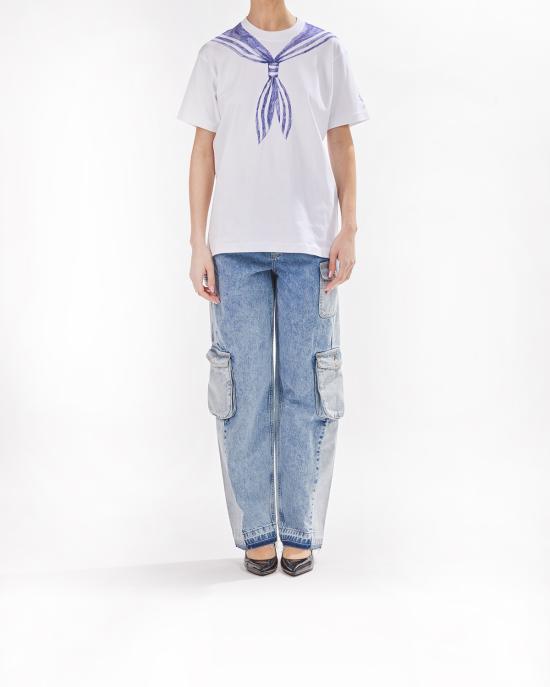 25SS 모스키노 반팔 티셔츠 251D 0712 0442 3001 BIANCO MULTI - MOSCHINO