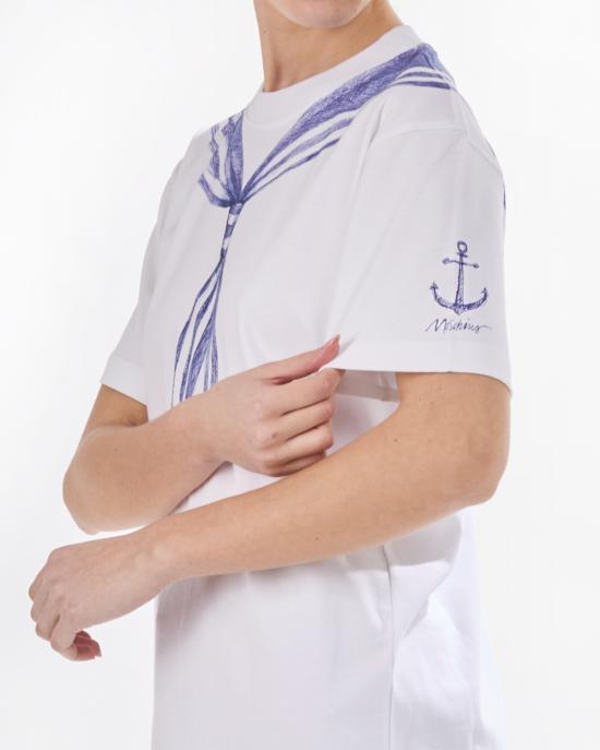 25SS 모스키노 반팔 티셔츠 251D 0712 0442 3001 BIANCO MULTI - MOSCHINO