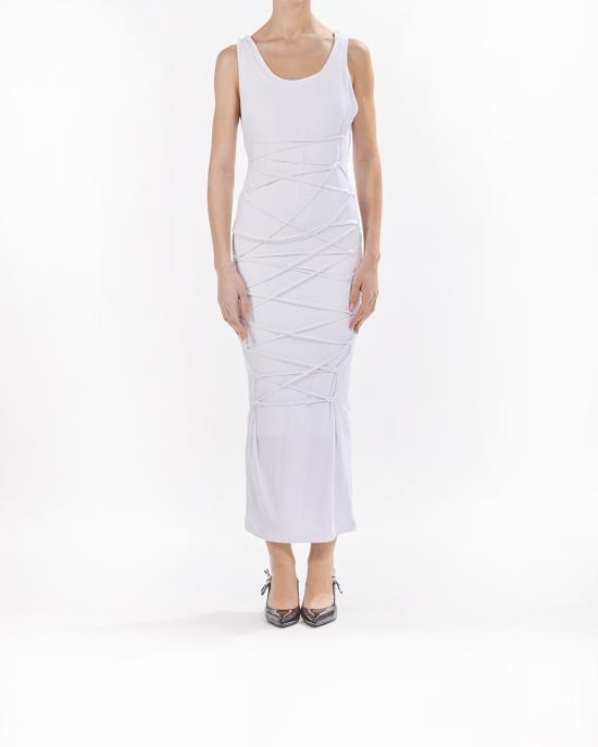 25SS 모스키노 롱 원피스 251D 0414 0445 1001 BIANCO - MOSCHINO