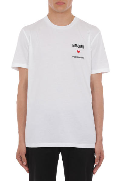  모스키노 반팔 티셔츠 0720 0241 1001 BIANCO - MOSCHINO