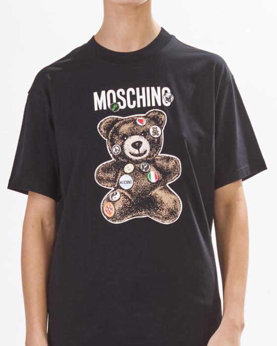 25SS 모스키노 반팔 티셔츠 251D 0708 0441 1555 NERO - MOSCHINO