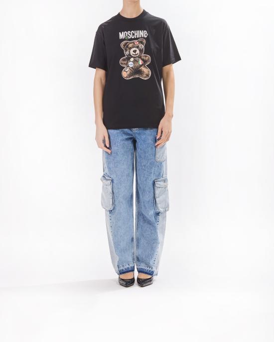 25SS 모스키노 반팔 티셔츠 251D 0708 0441 1555 NERO - MOSCHINO