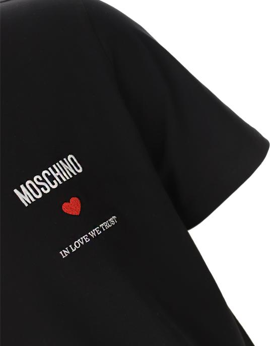  모스키노 반팔 티셔츠 0720 0241 1555 NERO - MOSCHINO