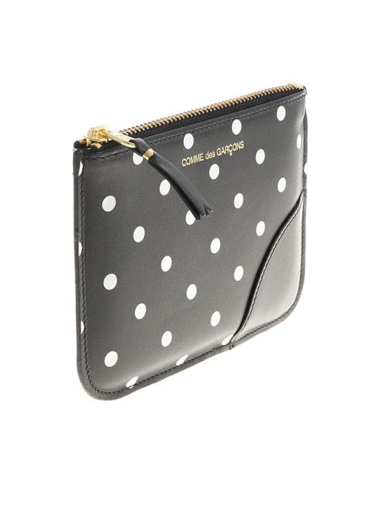 25FW 꼼데가르송 폴카도트 레더 파우치 지갑 클러치/파우치 SA8100PD black NERO - COMME DES GARCONS