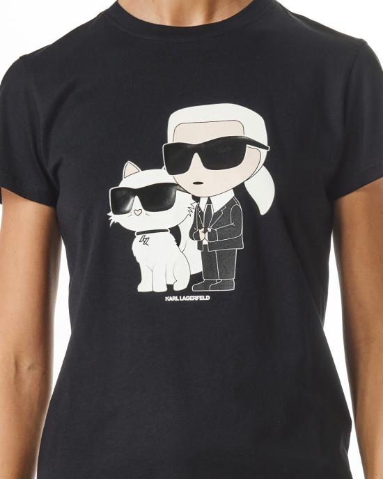 25FW 칼라거펠트 반팔 티셔츠 230W1704 999 NERO - KARL LAGERFELD