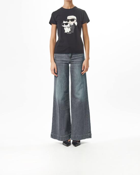 25FW 칼라거펠트 반팔 티셔츠 230W1704 999 NERO - KARL LAGERFELD