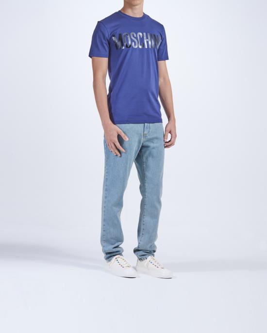 25FW 모스키노 반팔 티셔츠 0701 5241 1342 BLU - MOSCHINO