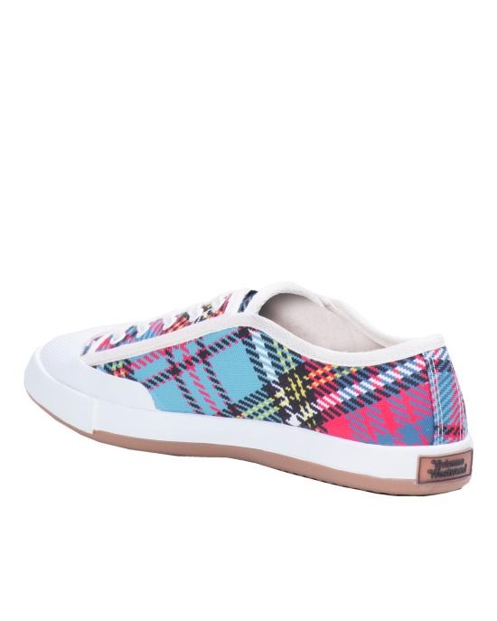 26SS 비비안웨스트우드 애니멀 짐 로우탑 스니커즈 75020057M W00J1 O301 tartan MULTICOLOR - VIVIENNE WESTWOOD