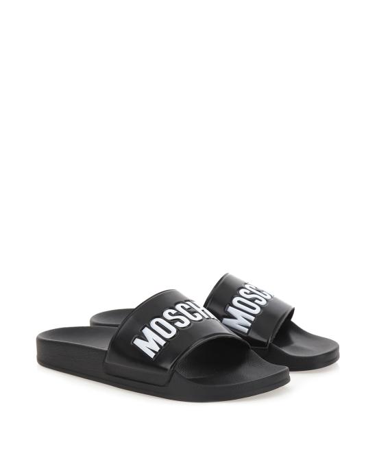 26FW 모스키노 뮬/슬리퍼 MB28022G0HG10 000 nero NERO BIANCO - MOSCHINO