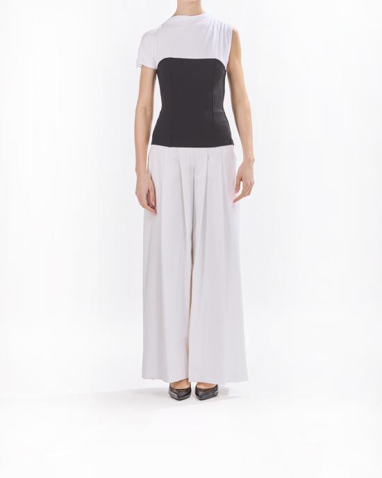 25SS 칼라거펠트 민소매 티셔츠 A2W17055 101 BIANCO NERO - KARL LAGERFELD