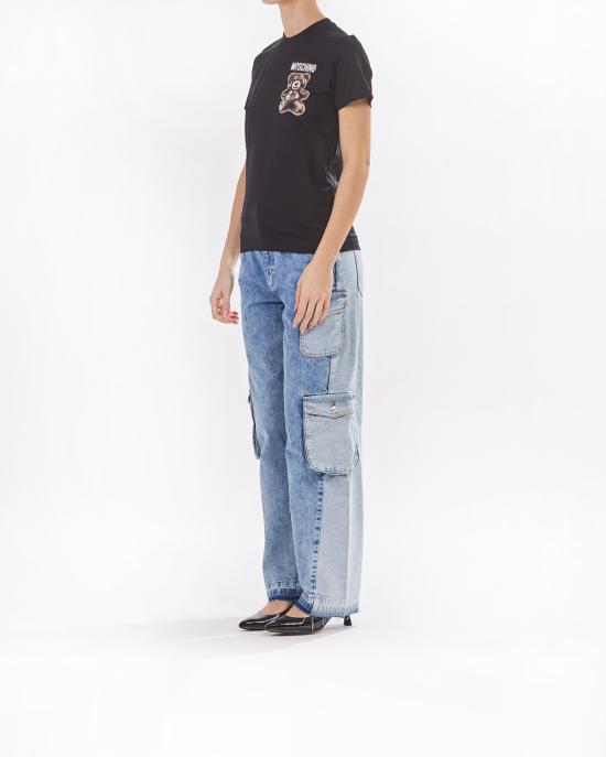  모스키노 반팔 티셔츠 251D 0709 0441 1555 NERO - MOSCHINO