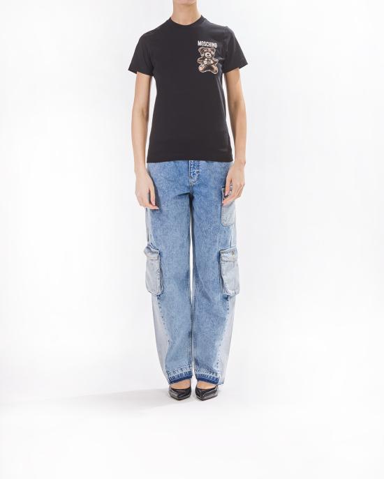  모스키노 반팔 티셔츠 251D 0709 0441 1555 NERO - MOSCHINO