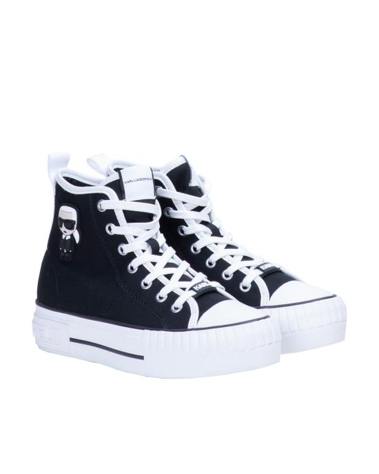 25FW 칼라거펠트 스니커즈 KL60450 900 black canvas NERO - KARL LAGERFELD