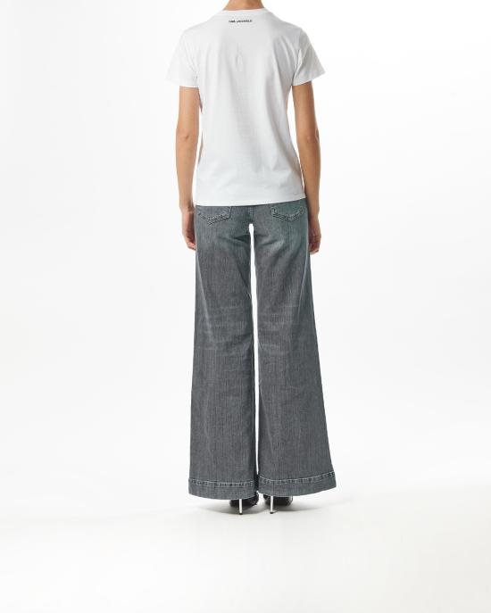 26SS 칼라거펠트 반팔 티셔츠 230W1700 100 white BIANCO - KARL LAGERFELD