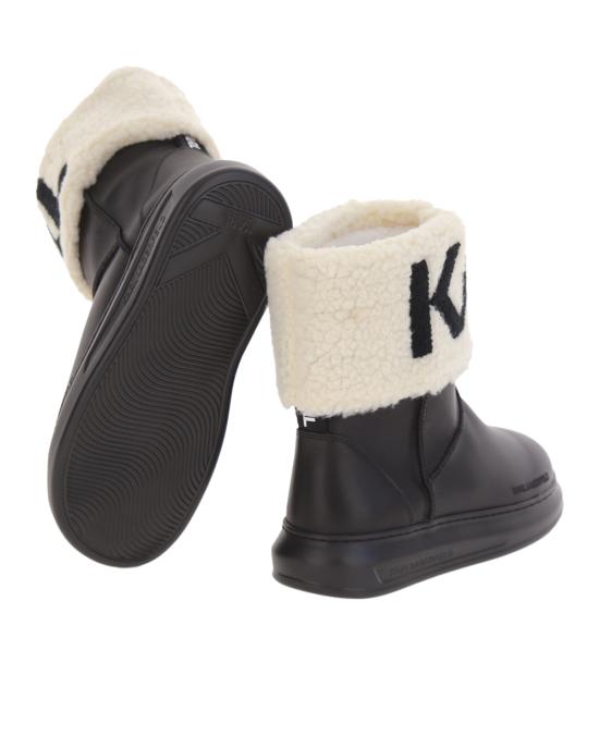 25FW 칼라거펠트 부츠 KL44552 401 Black Lthr Text w White NERO BIANCO - KARL LAGERFELD