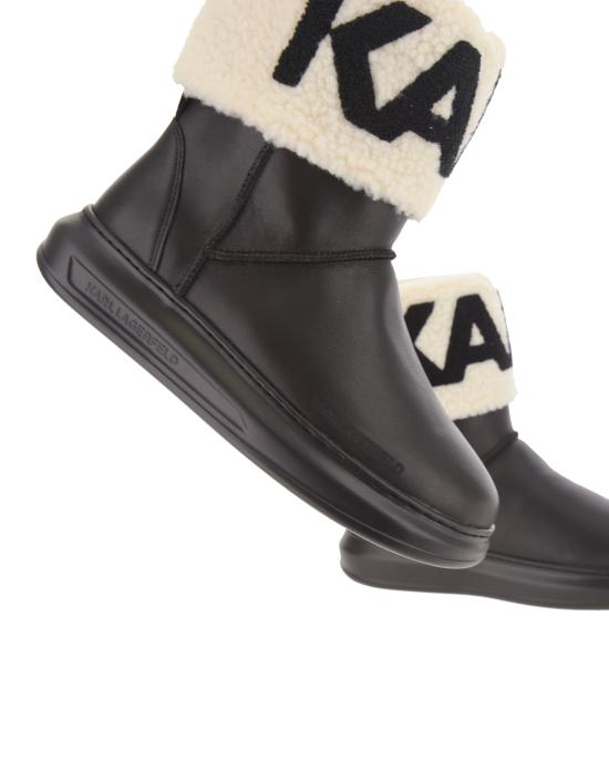 25FW 칼라거펠트 부츠 KL44552 401 Black Lthr Text w White NERO BIANCO - KARL LAGERFELD